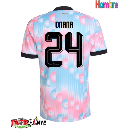 Camiseta Bélgica Amadou Onana #24 Visitante Equipación Mundial 2026 manga corta